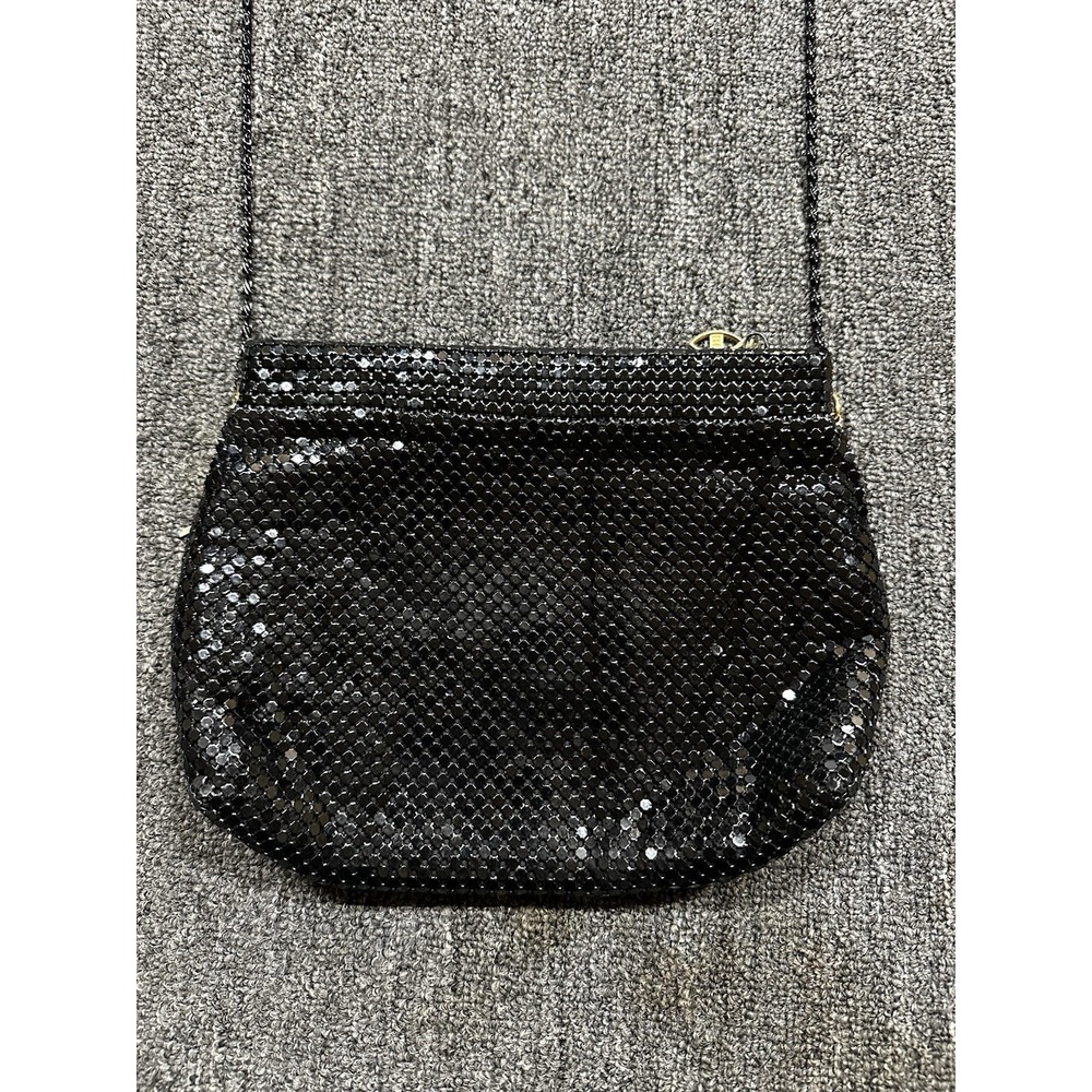 Vintage Bags By Marlo Black Metal Mesh Bag Purse With Strap